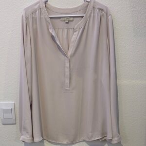 Ann Taylor Soft Cream Blouse
